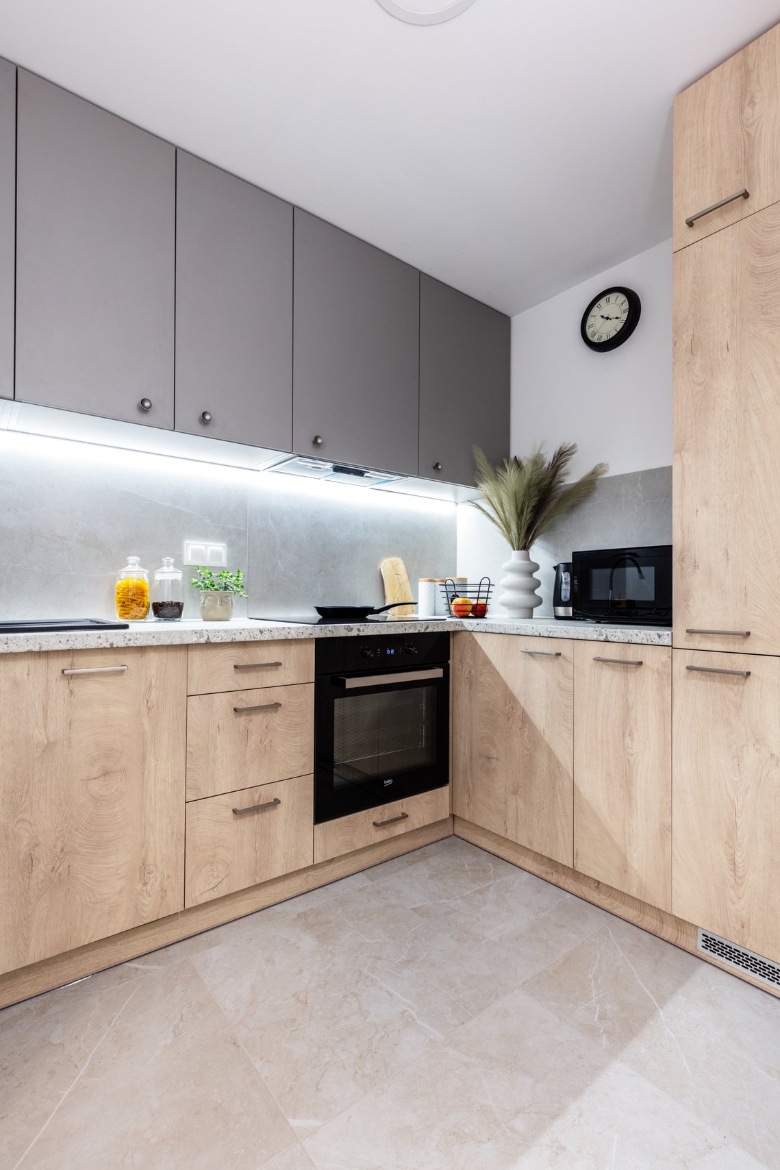 Fitted Kitchen in Small New Apartment,